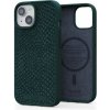 Pouzdro a kryt na mobilní telefon Pouzdro NJORD Salmon Leather Magsafe iPhone 15 zelené
