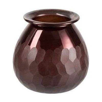 Malá hnědá skleněná váza Carved - Ø 15*15 cm - J-Line by Jolipa – Hledejceny.cz