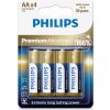 Baterie primární Philips Premium Alkaline AA 4ks LR6M4B/10