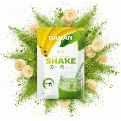 Čajová květina Matcha Tea Bio Matcha shake banán 30 g – Zboží Dáma