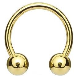 Šperky4U piercing podkova žluté zlato PV1001GD-121033