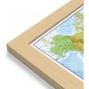 Nástěnné mapy Maps International Severní Amerika - nástěnná politická mapa 100 x 120 cm Varianta: mapa v dřevěném rámu, Provedení: Pegi přírodní