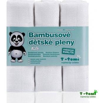 T-tomi Bambusové BIO Bílá 3 ks