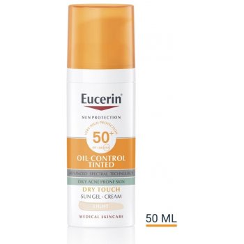 Eucerin Oil Control ochranný krémový gel na opalování na obličej SPF50+ světlý 50 ml