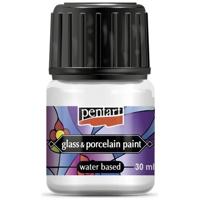 Pentart Barva na sklo a porcelán PENTART 30 ml BÍLÁ – Zboží Dáma