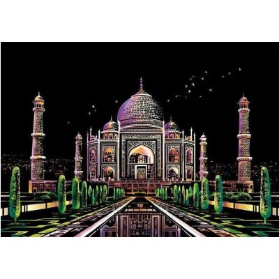 Škrabací obrázek Taj Mahal 40 5x28 5cm – Zboží Mobilmania