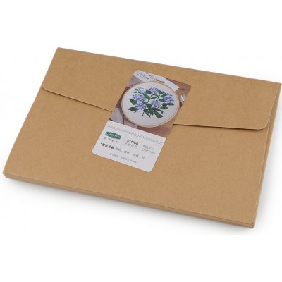 Stoklasa Vyšívací sada s předtištěným motivem 940151/9 modré květiny s listy 15x22cm – Zboží Dáma
