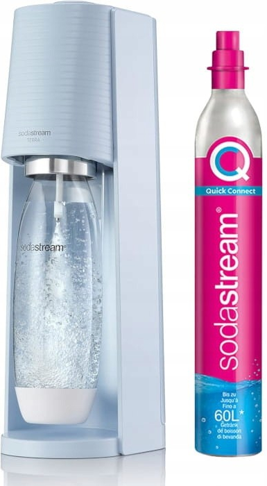 SodaStream Terra Blue + láhev SodaStream Fuse 1 l + bombička