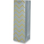 Dárková papírová taška na lahev - silver – Zboží Mobilmania