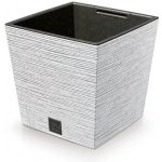 Prosperplast Květináč FURU SQUARE LOW ECO WOOD 29,5cm bílý – Hledejceny.cz