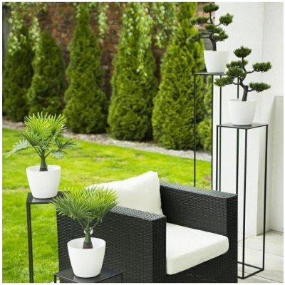 HowHomely Stojan na květiny 100x24 cm černá DD0032 – Zboží Dáma