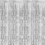 Dekorační závěs metalický stříbrný 100 x 200 cm – Hledejceny.cz
