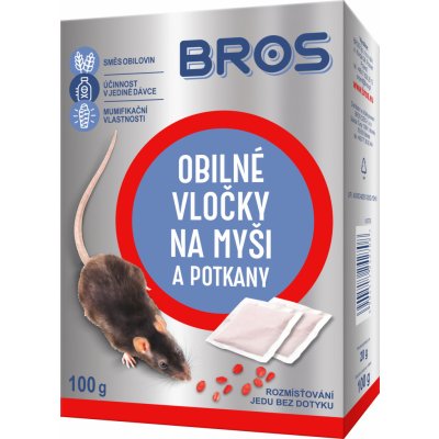 BROS obilné vločky na myši, krysy a potkany 1 kg – Zboží Dáma