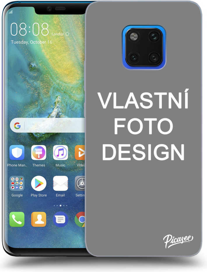 Pouzdro Picasee silikonový Huawei Mate 20 Pro - Vlastní design/motiv čiré