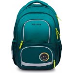 Oxybag batoh NEXT STICKERStmavě zelená šedá Reflexní neon – Zboží Mobilmania