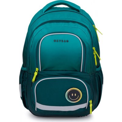 Oxybag batoh NEXT STICKERStmavě zelená šedá Reflexní neon – Zboží Mobilmania