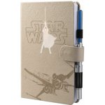 CurePink Poznámkový blok se svítící propiskou Star Wars Hvězdné války Luke Skywalker 14,8 x 21 cm – Hledejceny.cz