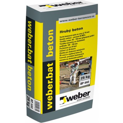 Weber.bat Beton - suchá betonová směs - 25 kg balení 25 kg (ks) – HobbyKompas.cz