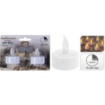 LED blikající čajové svíčky 3,8 cm sada 2 ks na baterie časovač – Hledejceny.cz