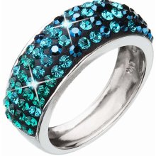 Jewelry by Bohemia Stříbrný prsten s krystaly Swarovski Magic Green 35027.3