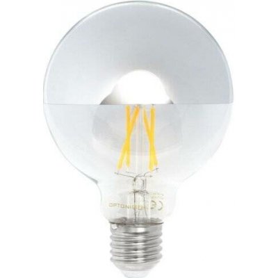 Optonica LED retro žárovka G95 E27 7W 800 lm 2700K half silver glass – Hledejceny.cz