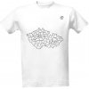 Pánské Tričko Tričko s potiskem cestovatelova mapa čr pánské Bílá