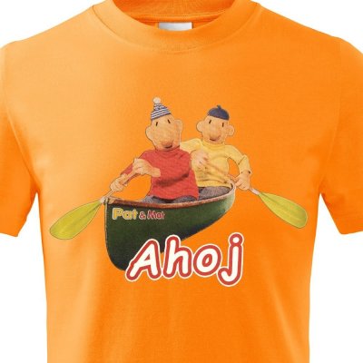 dětské tričko Pat a Mat Ahoj světle modrá – Zboží Dáma