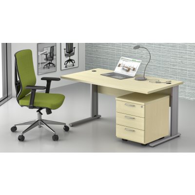 NABYTEK-DESIGNOVY.CZ - ZEP 1.2 12 Sestava kancelářského nábytku Komfort 1.2 javor – Zboží Dáma