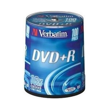 Verbatim DVD+R 4,7GB 16x, AZO, cakebox, 100ks (43551)