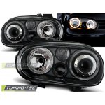 Tuning-Tec Přední čirá světla Volkswagen Golf IV (1997 - 2006) - černé - Angel Eyes – Hledejceny.cz