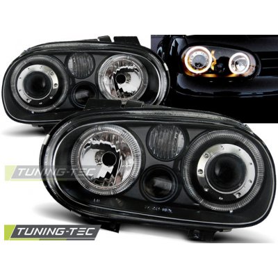 Tuning-Tec Přední čirá světla Volkswagen Golf IV (1997 - 2006) - černé - Angel Eyes – Hledejceny.cz