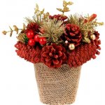 Ikebana MagicHome přírodní červená 17x17 cm – Hledejceny.cz