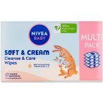 NIVEA BABY Vlhčené ubrousky 4 x 57 ks – Zboží Dáma