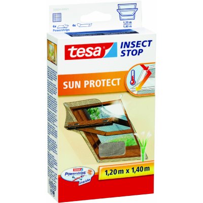 Tesa Insect Stop síť proti hmyzu COMFORT odrážející sluneční paprsky, do střešních oken antracitová, 1,2 m 1,4 m
