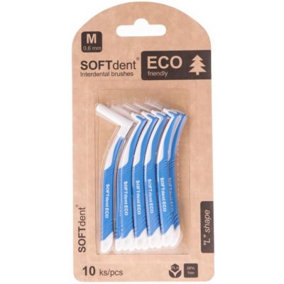 SOFTdent Mezizubní kartáček ECO zahnutý 0,6 mm 10 ks