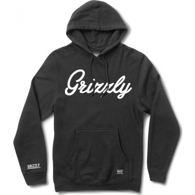 GRIZZLY mikina Script Logo Hoody Bkwh