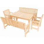 DEOKORK Masivní zahradní sestava z borovice LONDON 1+2+2 (32 mm) 200 cm – Hledejceny.cz