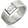 Prsteny Šperky eshop ocelový prsten srdce v kruhu J7.3