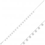 Olivie stříbrný řetízek na nohu se zirkony 4286 – Zboží Dáma