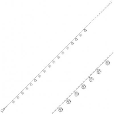 Olivie stříbrný řetízek na nohu se zirkony 4286 – Zboží Dáma