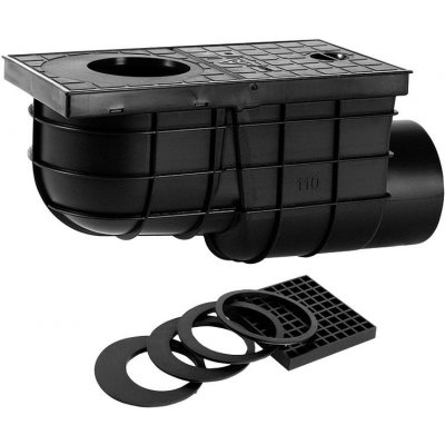 Haco Lapač střešních vod boční LSVB DN 110 C černý – Sleviste.cz