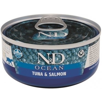 N&D CAT OCEAN Adult Tuna & Salmon 70 g – Zboží Mobilmania