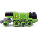 Bigjigs Rail Elektrická lokomotiva Flying Scotsman červená – Zboží Mobilmania