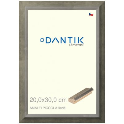 DANTIK rámeček 20x30 | AMALFI piccola šedá (Sklo Čiré) – Zboží Živě