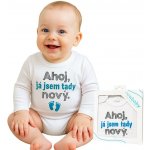 NEW BABY Body s potiskem AHOJ JÁ JSEM TADY NOVÝ – Sleviste.cz