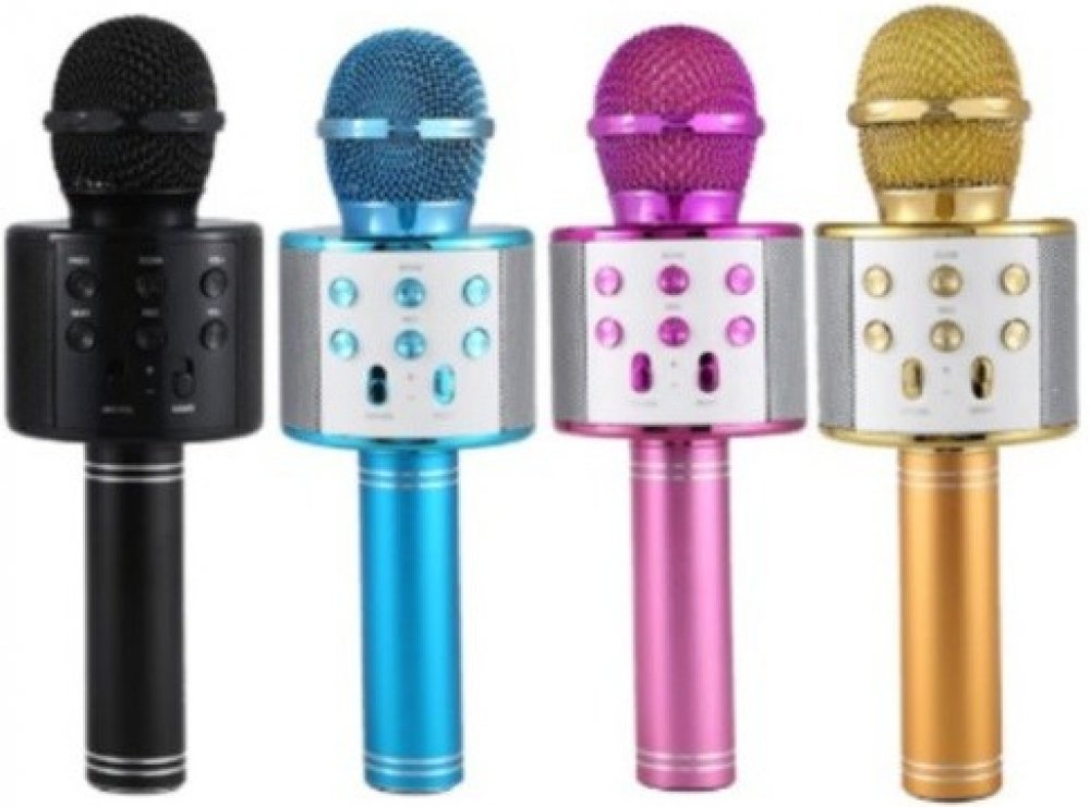 Karaoke bluetooth mikrofon WS 858 Černá | Srovnanicen.cz