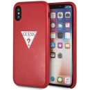 Pouzdro Guess PU Leather Case Triangle iPhone XS Max červené