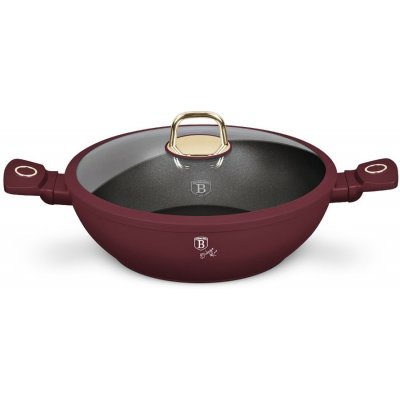 BerlingerHaus Pánev wok s poklicí a titanovým povrchem 30 cm Leonardo Collection BH-8035 – Zboží Mobilmania