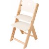 Sedees dřevěná rostoucí židle bílá s korunkou