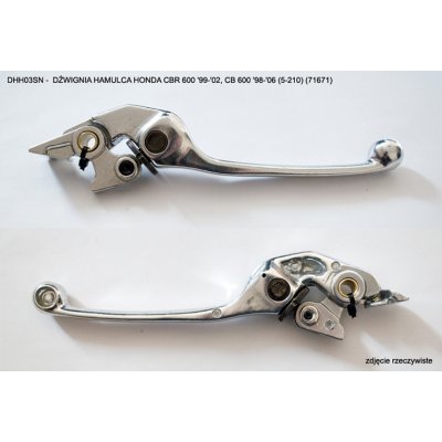 PSYCHIC brzdová páčka HONDA CBR 600 99-02, CB 600 HORNET 98-06, CBR 900 RR FIREBLADE 98-01, VTR 1000 FIRE STORM 97-02 (53170-MBW-006; 53170-MY9-861) barva stříbrná (DHH03SN) (5-210) (71671) = MC-08521 – Zbozi.Blesk.cz